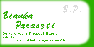 bianka paraszti business card